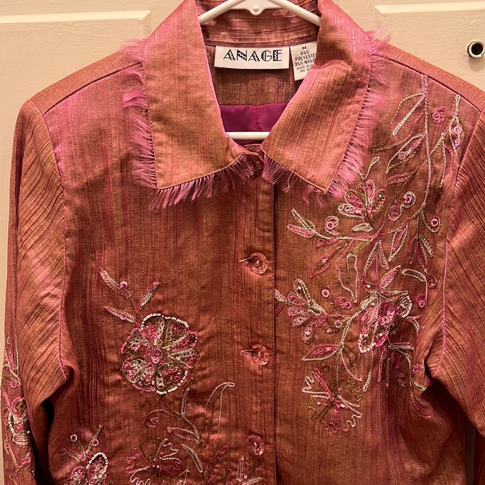 Anage vintage shirt jacket ladies size medium